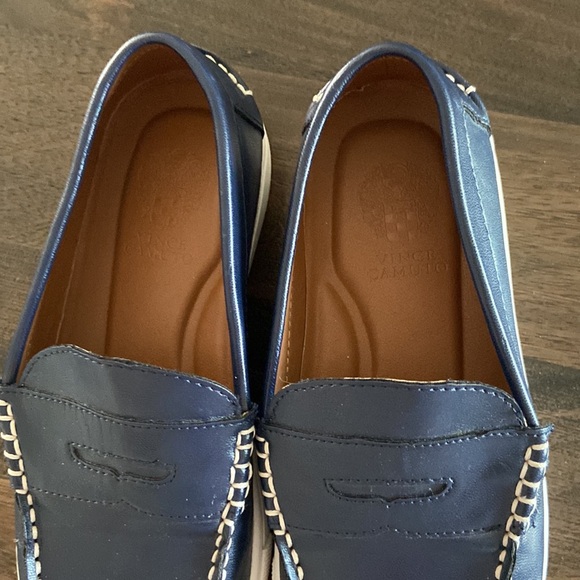 Vince Camuto boys loafers boat shoes Like new! Navy blue and white 3M - Picture 8 of 15